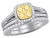 9/10 Carat (ctw H-I, I1-I2) Yellow Diamond Engagement Ring Bridal Wedding Set in 14K White Gold - 08GDG87736W-6