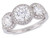 2.00 Carat (ctw) Synthetic Moissanite Three-Stone Ring in 14K White Gold with Diamonds (I1-I2) - 08DLG1004037MOIW-7