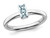 1/2 Carat (ctw) Princess-Cut Aquamarine Ring in Sterling Silver - 68QGG2114AQ-7