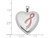 Sterling Silver Heart Shaped Ribbon Locket Pendant Necklace with Chain