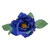 23" Blue Blooming Rose Artificial Silk Floral Pick