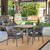 5-Piece Gray Finish Wood and Wicker Outdoor Furniture Patio Dining Set