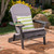 48.25" Gray Solid Outdoor Patio Adirondack Chair Cushion