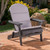 48.25" Gray Solid Outdoor Patio Adirondack Chair Cushion
