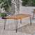 72" Black and Brown Contemporary Rectangular Outdoor Patio Dining Table