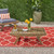 37" Brown Traditional Handcrafted Rectangular Outdoor Coffee Table