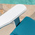 Set of 2 Blue and White Outdoor Patio Adirondack Chairs with Cushions 35.75"