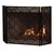 31" Black Contemporary Solid 3 Paneled Fireplace Screen