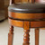 45.5" Chocolate Brown Contemporary Armed Swivel Barstool