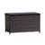 52.75" Brown Rectangular Outdoor Wicker Patio Storage Bin