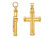 14K Reversible Crucifix Cross Pendant Necklace with Chain