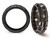 Mens or Ladies Black Titanium Faceted Edge Wedding Band Ring (8mm) - 88QGG0261-13