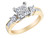 Princess Cut Diamond Engagement Ring & Wedding Band Set 1.5 Carat (ctw) in 14K Yellow Gold