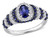 1.50 Carat (ctw) Lab Created Blue Sapphire & White Sapphire Ring in Sterling Silver - 68DLG1004778CSA-9