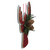 6" Red and Black Plaid Reindeer With Artificial Pine and Pine Cone Christmas Ornament