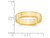 Ladies or Mens 10K Yellow Gold 5mm Flat Wedding Band Ring with Step Edge - 08QGG0050S-8