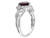 Garnet Heart Ring 1.50 Carats (ctw) in Sterling Silver - 68DLG49362GA-8