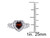 Garnet Heart Ring 1.50 Carats (ctw) in Sterling Silver - 68DLG49362GA-8