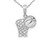 10K White Gold Basketball & Hoop Pendant Necklace Charm with Chain