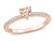 1/2 Carat (ctw) Morganite Heart Promise Ring in 10K Rose Pink Gold with Diamonds - 08DLG1004921MOP-7