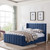 88" Navy Blue Hand Crafted Contemporary Queen Bed Frame