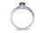 2/5 Carat (ctw) Amethyst Heart Promise Ring in Sterling Silver - 68QGG4555AM-9