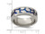 Mens Titanuim Blue Adonized Double Grove 9m Band Ring - 88QGG0111-10