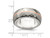 Mens 10mm Titanium Wedding Band Ring with 14k Rose Strip - 28QGG00285-10