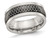 Mens Stainless Steel Black Plated 8mm Swirl Band Ring - 88QGG00631GM-10