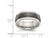 Mens Stainless Steel Black Plated 8mm Swirl Band Ring - 88QGG00631GM-10