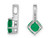 1.25 Carat (ctw) Cushion-Cut Emerald Pendant Necklace in 14K White Gold with Chain