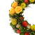 Orange and Yellow Flowers with Moss and Twig Artificial Floral Spring Wreath, 12-Inch