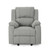 39" Gray and Black Classical Plush Glider Recliner Chair