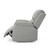 39" Gray and Black Classical Plush Glider Recliner Chair