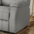 39" Gray and Black Classical Plush Glider Recliner Chair