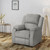 39" Gray and Black Classical Plush Glider Recliner Chair