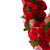 Red Wooden Rose Floral Heart Shaped Artificial Valentine's Day Wreath, 10-Inch