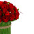 11.5" Red Wooden Rose and Grass Artificial Floral Bouquet Arrangement