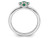 1/8 Carat (ctw) Lab Created Emerald Cross Ring in Sterling Silver - 68QGG1634CEM-5