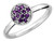 Ladies Stackable Amethyst Ring 1/5 Carat (ctw) in Sterling Silver - 68QGG0319AM-6