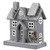 Lighted Snowy House Christmas Decoration - 11" - Gray