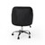 36" Black and Silver Contemporary Home Office Chair with Swivel Base