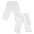 Set of 2 8" Snow White Solid Newborn Whimsical Infant Track Long Sweatpants