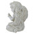 6" Ivory Sitting Angel with Bird Outdoor Garden Statue