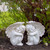 7.5" Ivory Left Facing Sleeping Cherub Angel Outdoor Garden Statue