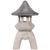 42.5" Gray and White Giant Pagoda Lantern Statue