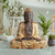 26.5" Gold and Brown Large Seated Buddha Statue