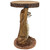 20.5" White and Brown Kalahari Meerkats Side Table