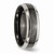 Chisel Titanium Black Ti Two-tone 7mm Polished Wedding Band