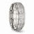Chisel Stainless Steel Polished Half Round Grooved CZ Ring SR534 - SR534Y105